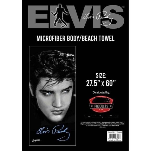 New Close Up Blue Eyes Elvis Presley Beach Bath Pool Towel 27x60 Gift Movie King - Picture 1 of 2